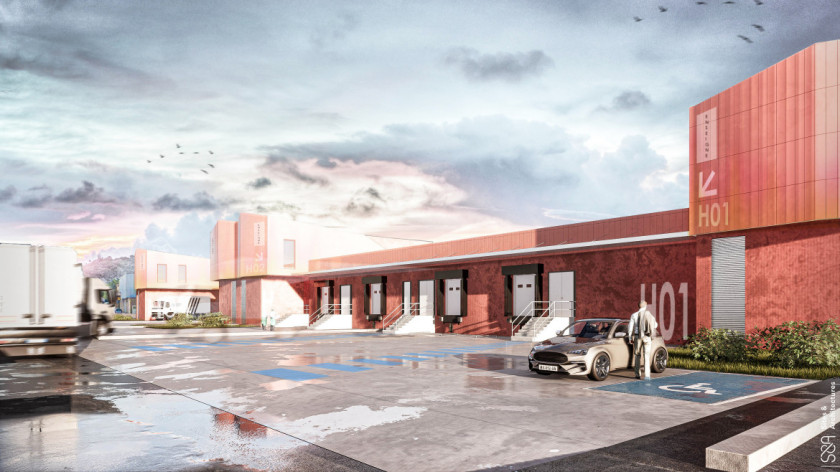 Vue extérieure Construction de cellules halieutiques – BOULOGNE-SUR-MER [62]/image non contractuelle