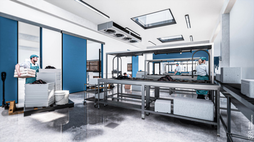 Vue intérieure des cellules halieutiques – BOULOGNE-SUR-MER [62]/image non contractuelle